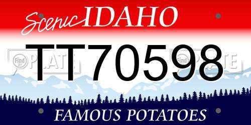 TT70598 Idaho License Plate