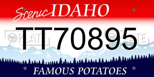 TT70895 Idaho License Plate