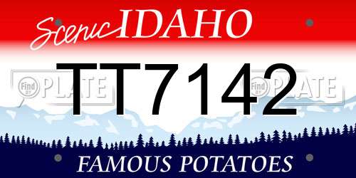 TT7142 Idaho License Plate