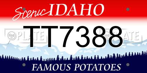 TT7388 Idaho License Plate