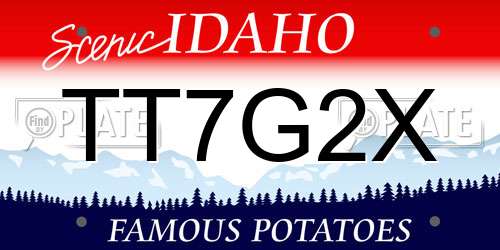 TT7G2X Idaho License Plate