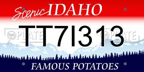 TT7I313 Idaho License Plate