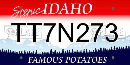 TT7N273 Idaho License Plate