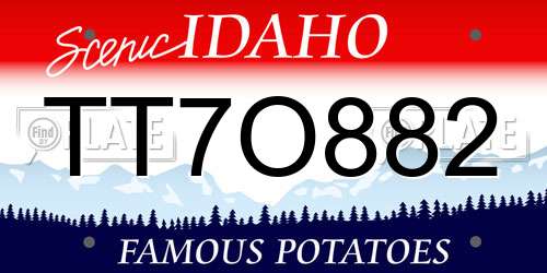 TT7O882 Idaho License Plate