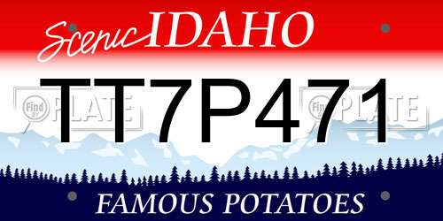 TT7P471 Idaho License Plate