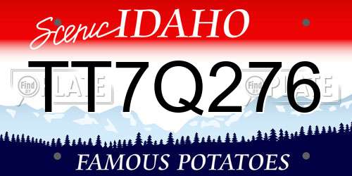 TT7Q276 Idaho License Plate