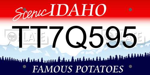 TT7Q595 Idaho License Plate