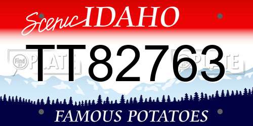 TT82763 Idaho License Plate