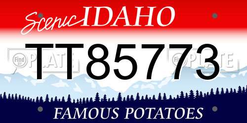 TT85773 Idaho License Plate