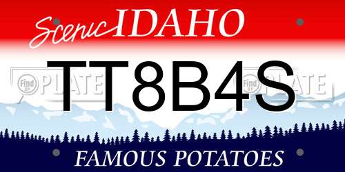 TT8B4S Idaho License Plate