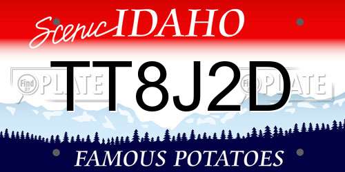 TT8J2D Idaho License Plate