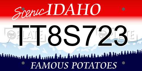 TT8S723 Idaho License Plate