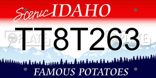 TT8T263 Idaho License Plate