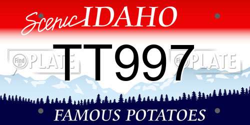 TT997 Idaho License Plate