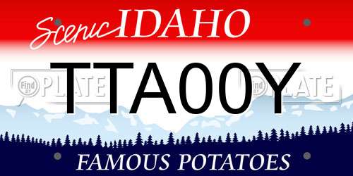 TTA00Y Idaho License Plate