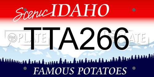 TTA266 Idaho License Plate