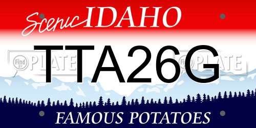 TTA26G Idaho License Plate