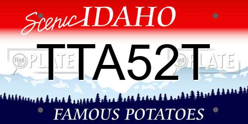 TTA52T Idaho License Plate