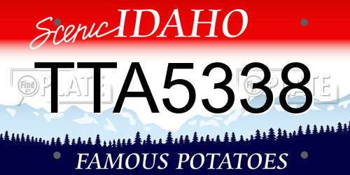 TTA5338 Idaho License Plate
