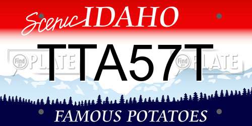 TTA57T Idaho License Plate