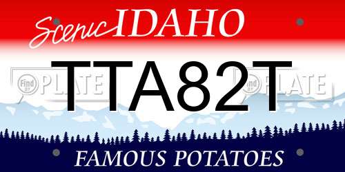 TTA82T Idaho License Plate