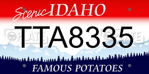 TTA8335 Idaho License Plate