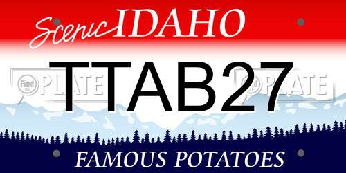 TTAB27 Idaho License Plate