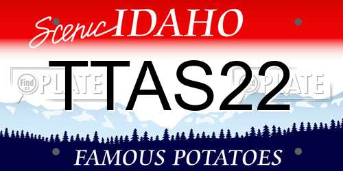 TTAS22 Idaho License Plate