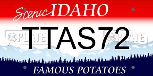 TTAS72 Idaho License Plate