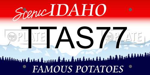 TTAS77 Idaho License Plate