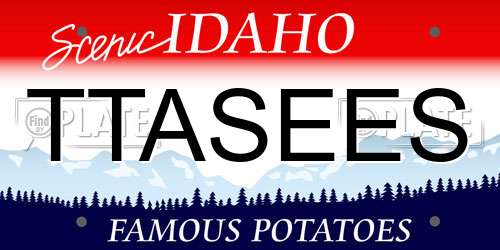 TTASEES Idaho License Plate