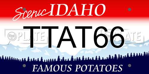 TTAT66 Idaho License Plate