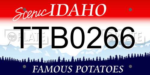 TTB0266 Idaho License Plate