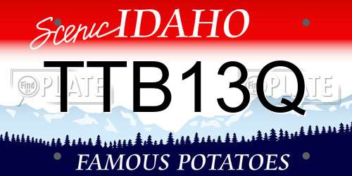 TTB13Q Idaho License Plate