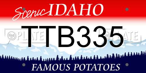 TTB335 Idaho License Plate