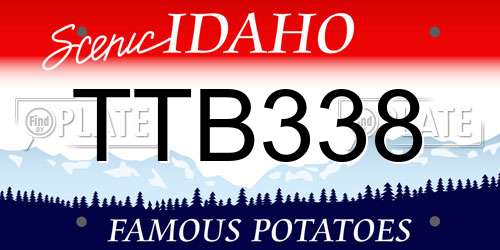 TTB338 Idaho License Plate