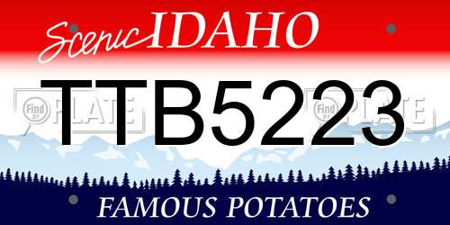 TTB5223 Idaho License Plate