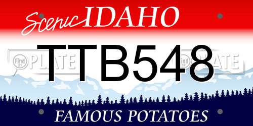 TTB548 Idaho License Plate