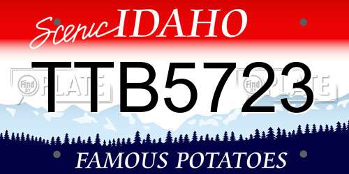 TTB5723 Idaho License Plate