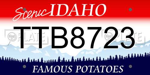 TTB8723 Idaho License Plate