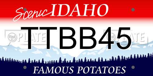TTBB45 Idaho License Plate