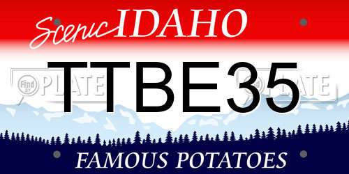 TTBE35 Idaho License Plate