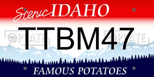 TTBM47 Idaho License Plate