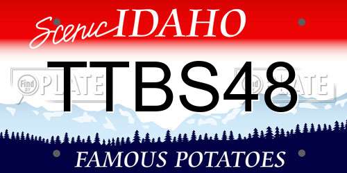 TTBS48 Idaho License Plate