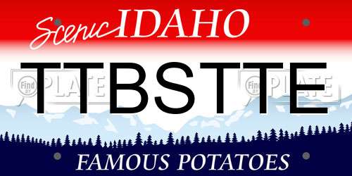TTBSTTE Idaho License Plate