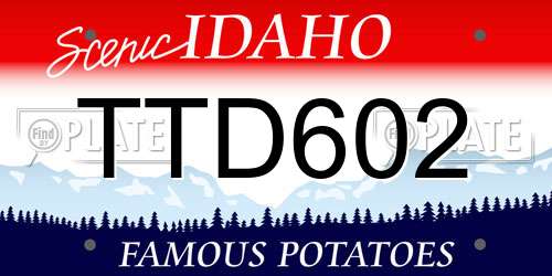 TTD602 Idaho License Plate