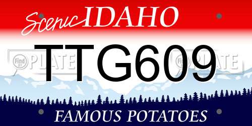 TTG609 Idaho License Plate