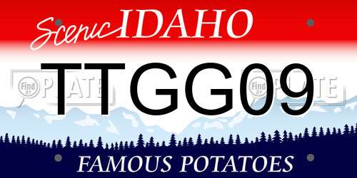 TTGG09 Idaho License Plate