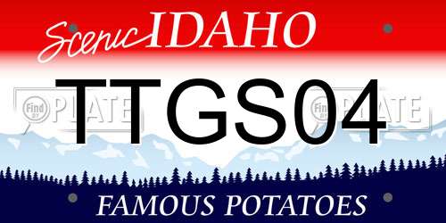 TTGS04 Idaho License Plate