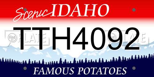 TTH4092 Idaho License Plate